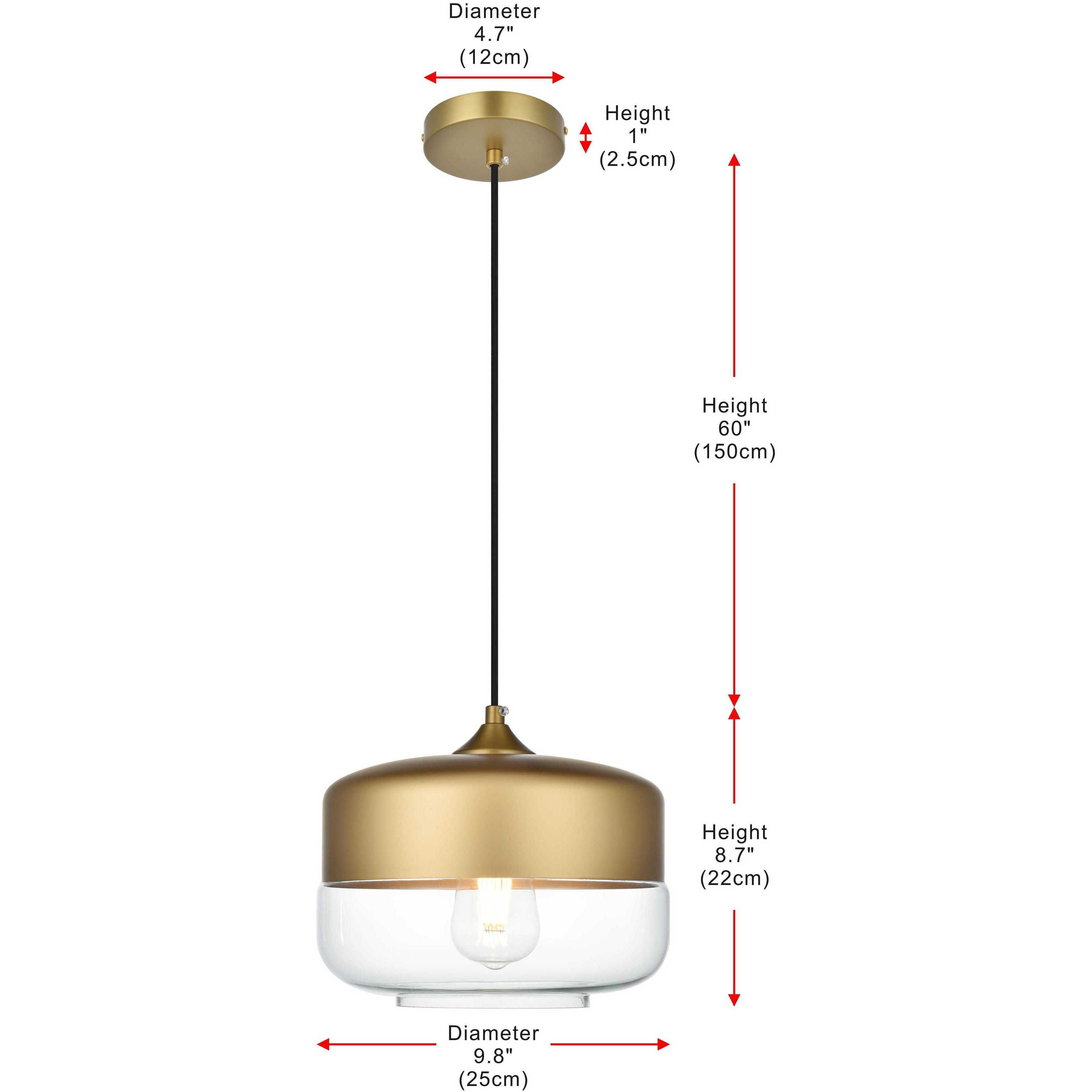 Ashwell 1 Light 10 inch Satin Gold Pendant Ceiling Light