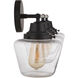 Neighborhood Essex 3 Light 28 inch Flat Black Vanity Light Wall Light, Neighborhood Collection