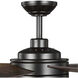 Albin 54 inch Architectural Bronze with Distressed Walnut Blades Ceiling Fan, Progress LED