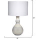 Droplet 28 inch 150 watt Striped Blue and White Glaze Table Lamp Portable Light