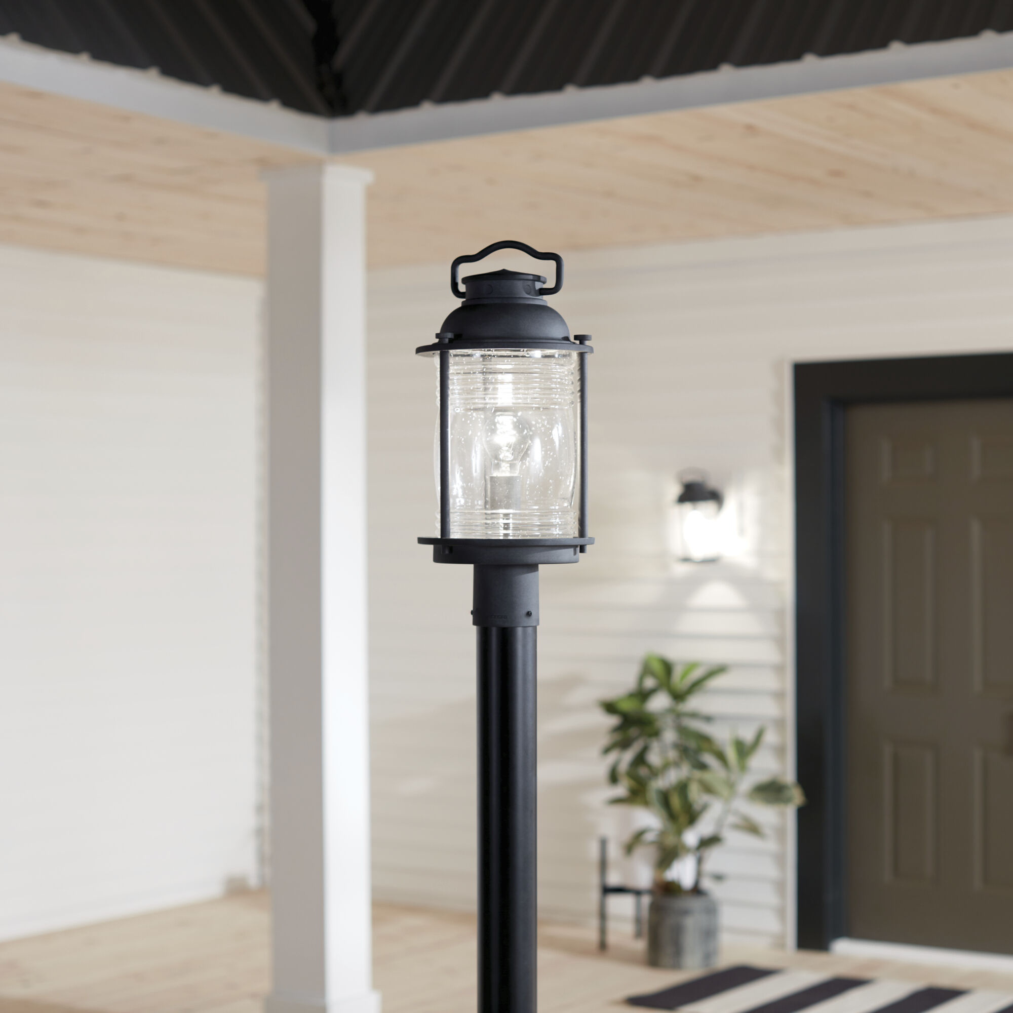 Ashland Bay 1 Light 19 inch Weathered Zinc Outdoor Post Lantern
