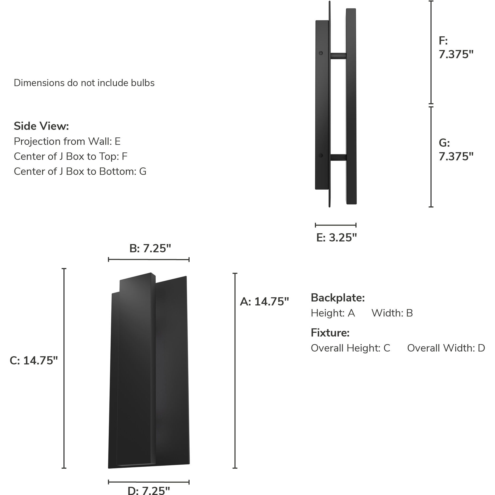 Canoga 14.75 inch Matte Black Outdoor Wall Light, Medium