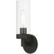 Ludlow 1 Light 4 inch Black ADA Single Sconce Wall Light, Single