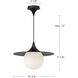 Alora Mood Fuji Pendant Ceiling Light in Matte Black