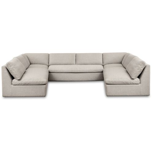 Miles Grey Outdoor Modular in Light Grey, 5 Piece