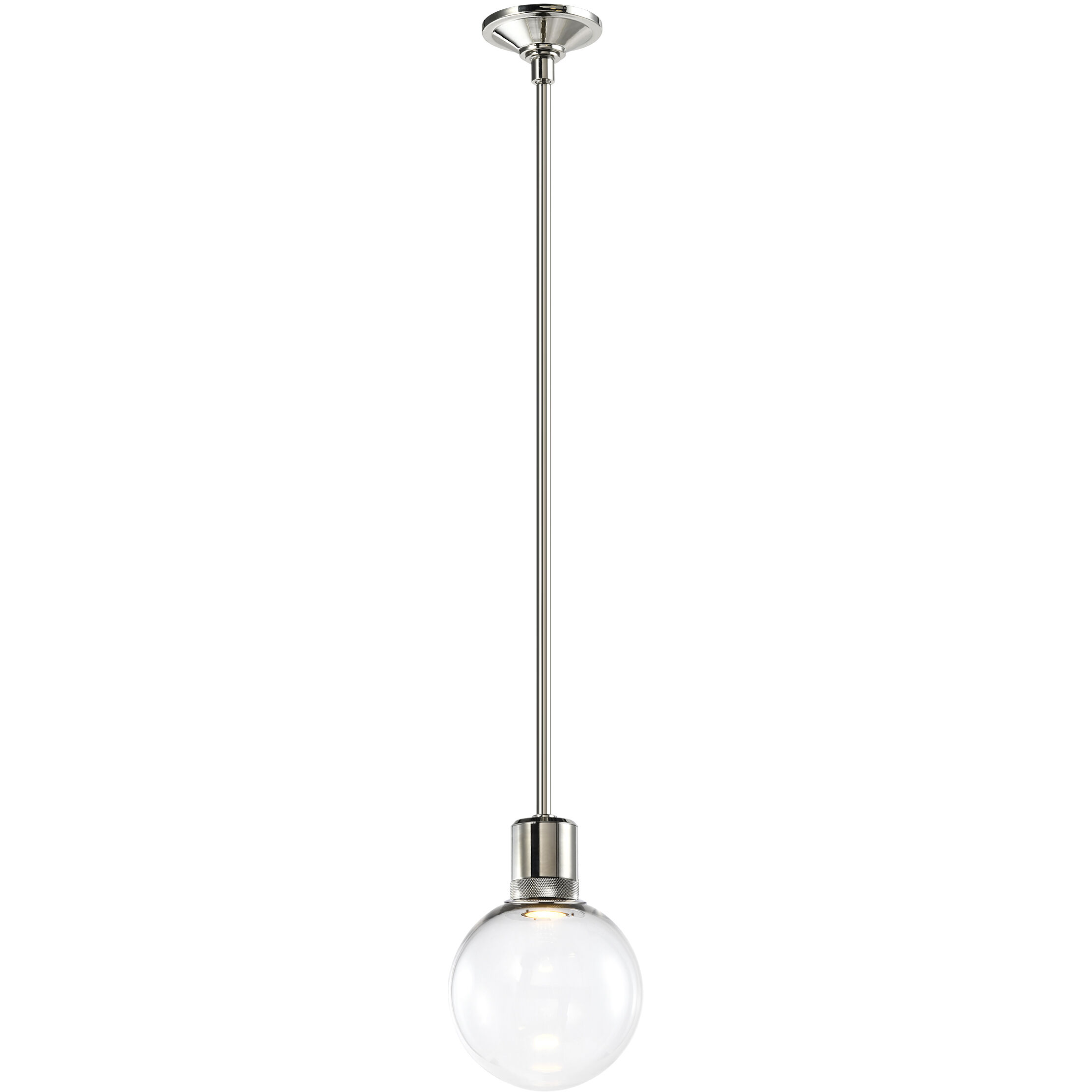 Zigrina 1 Light 7.88 inch Polished Nickel Pendant Ceiling Light