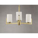 Dart 3 Light 22 inch Satin Brass Chandelier Ceiling Light