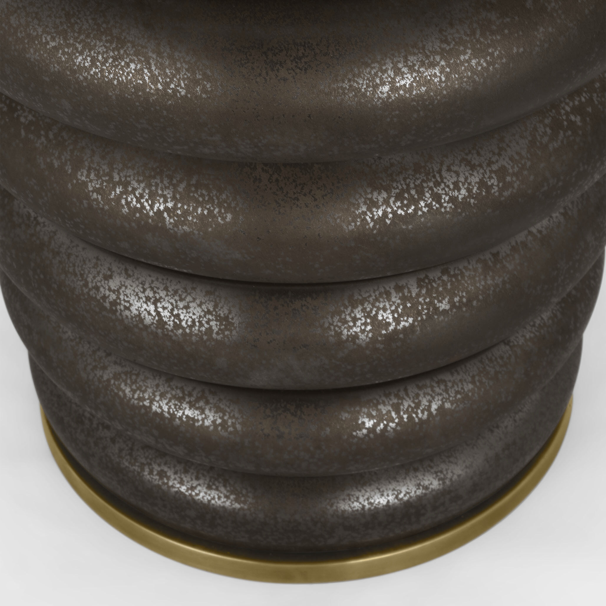 Kelly Wearstler Phoebe 35.5 inch 15.00 watt Crystal Bronze Stacked Table Lamp Portable Light, Extra Large