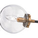 Altoona 3 Light 26 inch Matte Black with Antique Gold Chandelier Ceiling Light