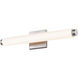 Tubo Slim LED 18 inch Satin Nickel Bath Bar Wall Light with Drum Trim