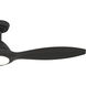 Surea 56 inch Matte Black Outdoor Ceiling Fan