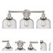 Bell 3 Light 24.5 inch Brushed Satin Nickel Bath Vanity Light Wall Light