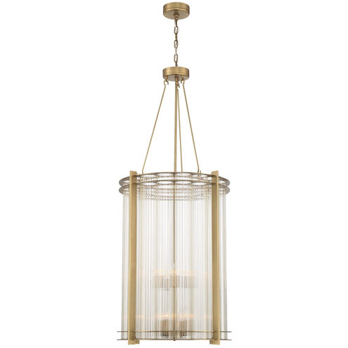Regis 12 Light 23.63 inch Aged Brass Foyer Chandelier Ceiling Light