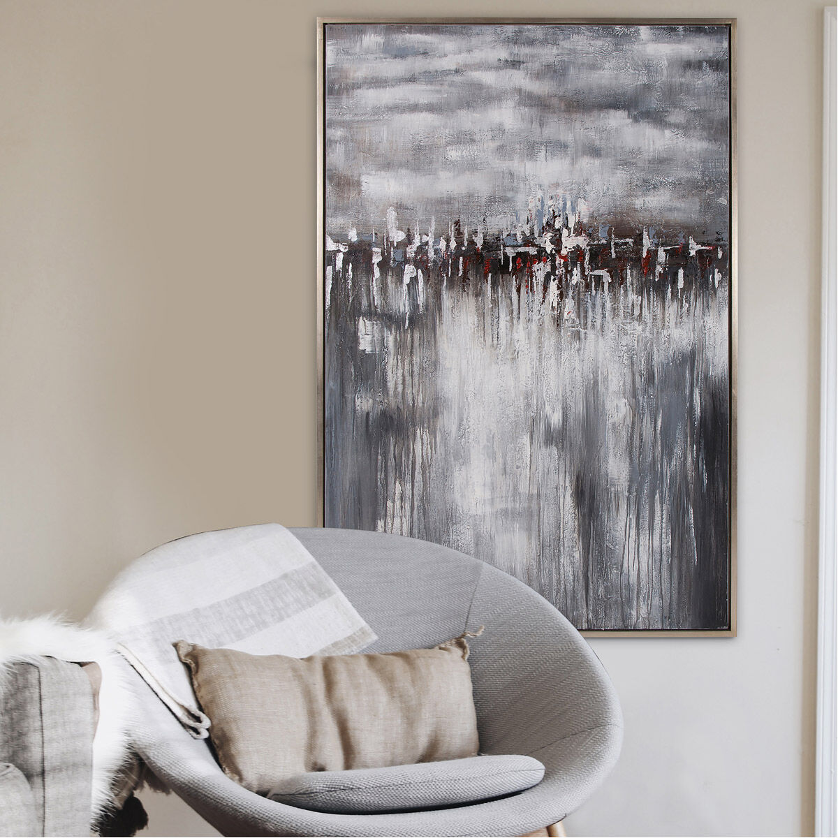 In the Moonlight 60 X 40 inch Hand Painted Wall Art