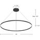 Cerchio Pendant Ceiling Light in Black