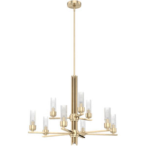 Gatz 9 Light 30 inch Alturas Gold 2-Tier Chandelier Ceiling Light