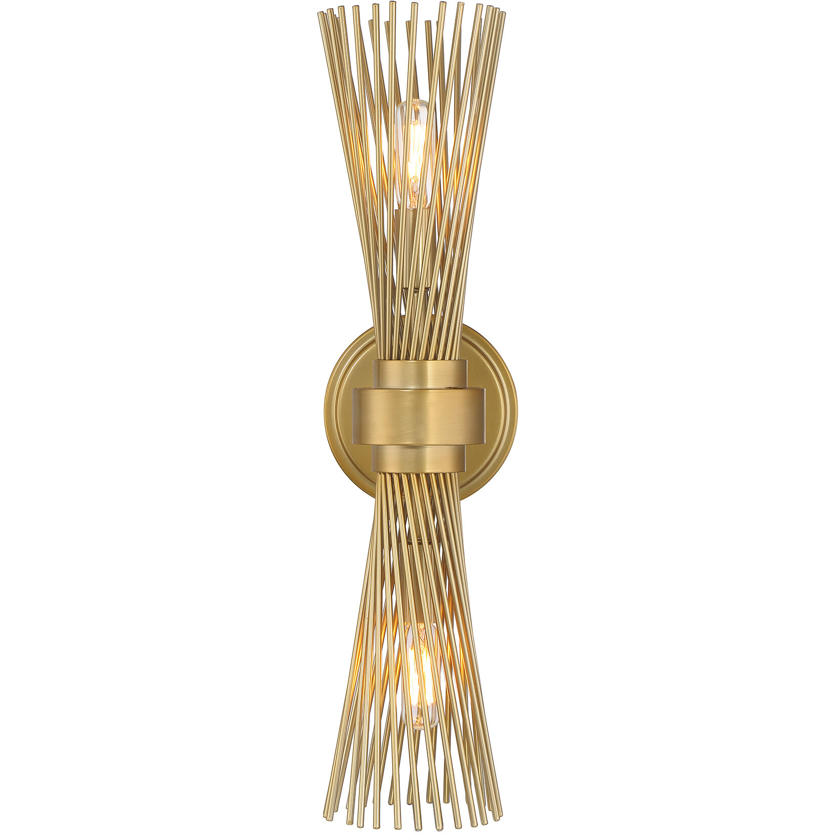 Longfellow 2 Light 5.12 inch Burnished Brass Wall Sconce Wall Light