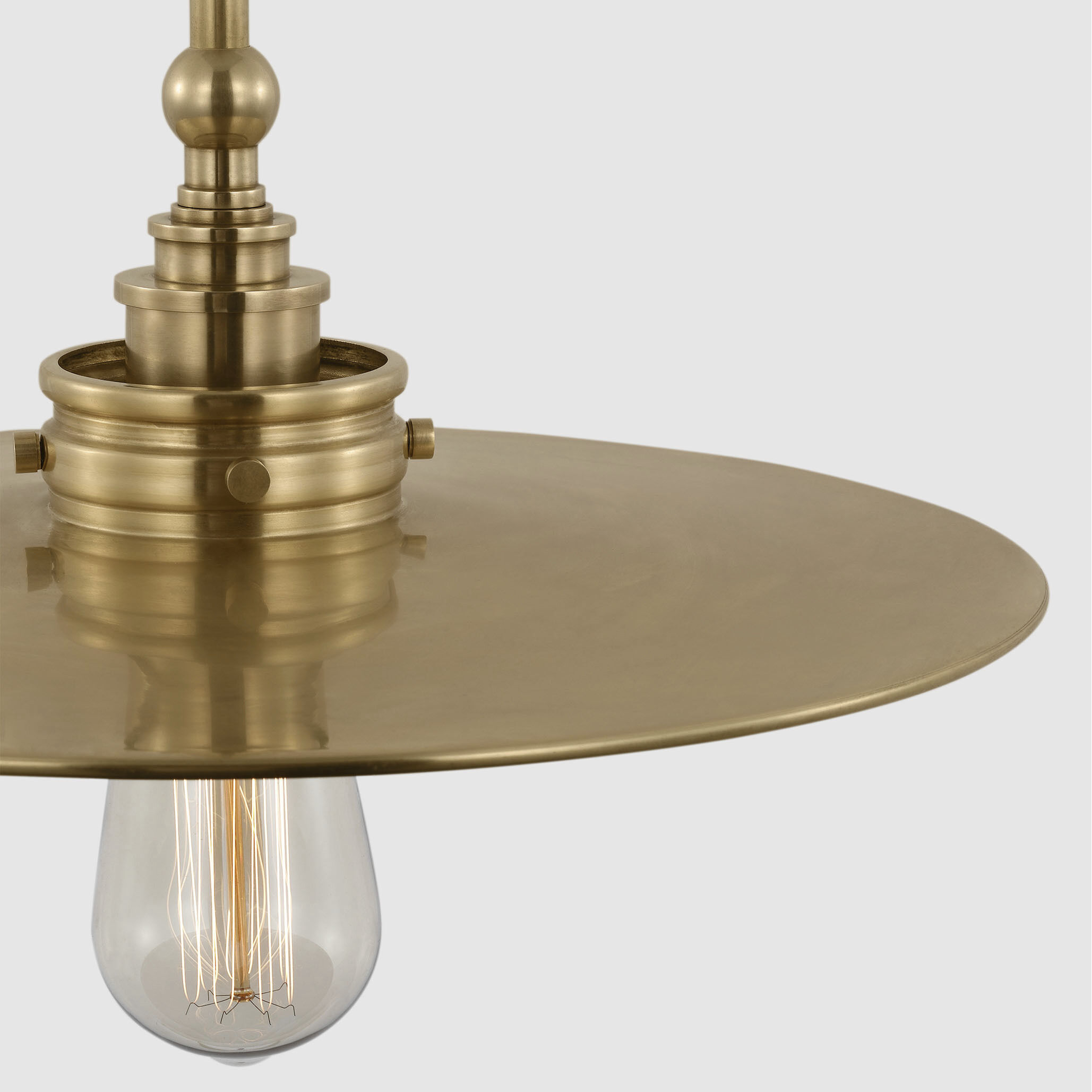 Chapman & Myers Parkington LED 14 inch Antique-Burnished Brass Pendant Ceiling Light