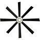 Aura 72 inch Brushed Nickel Matte Black with Matte Black Blades Downrod Ceiling Fan in 3500K, Brushed Nickel and Matte Black