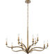Dorianne 12 Light 34 inch Textured Dusken Brass Chandelier Ceiling Light