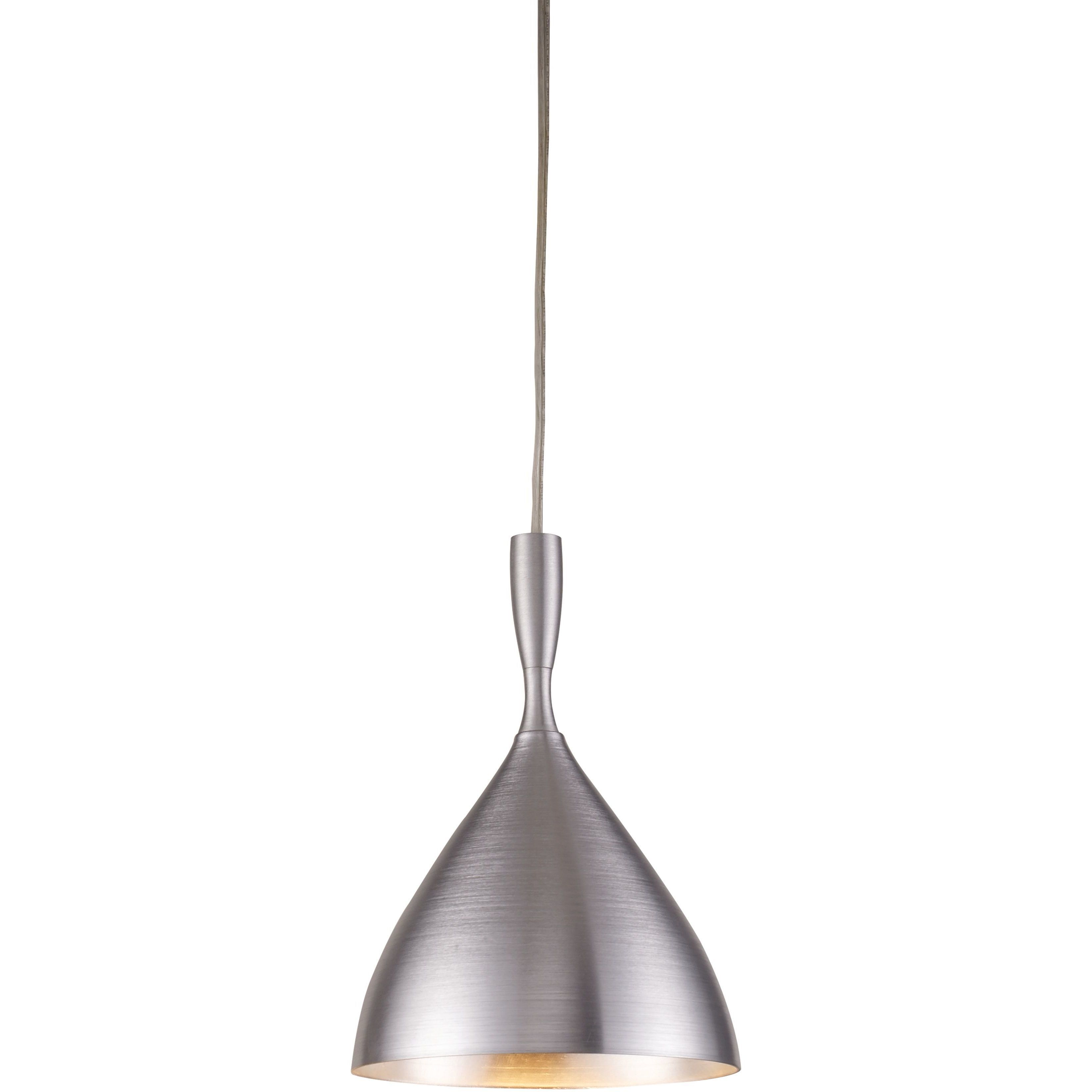 Spun Aluminum 1 Light 7 inch Aluminum Mini Pendant Ceiling Light