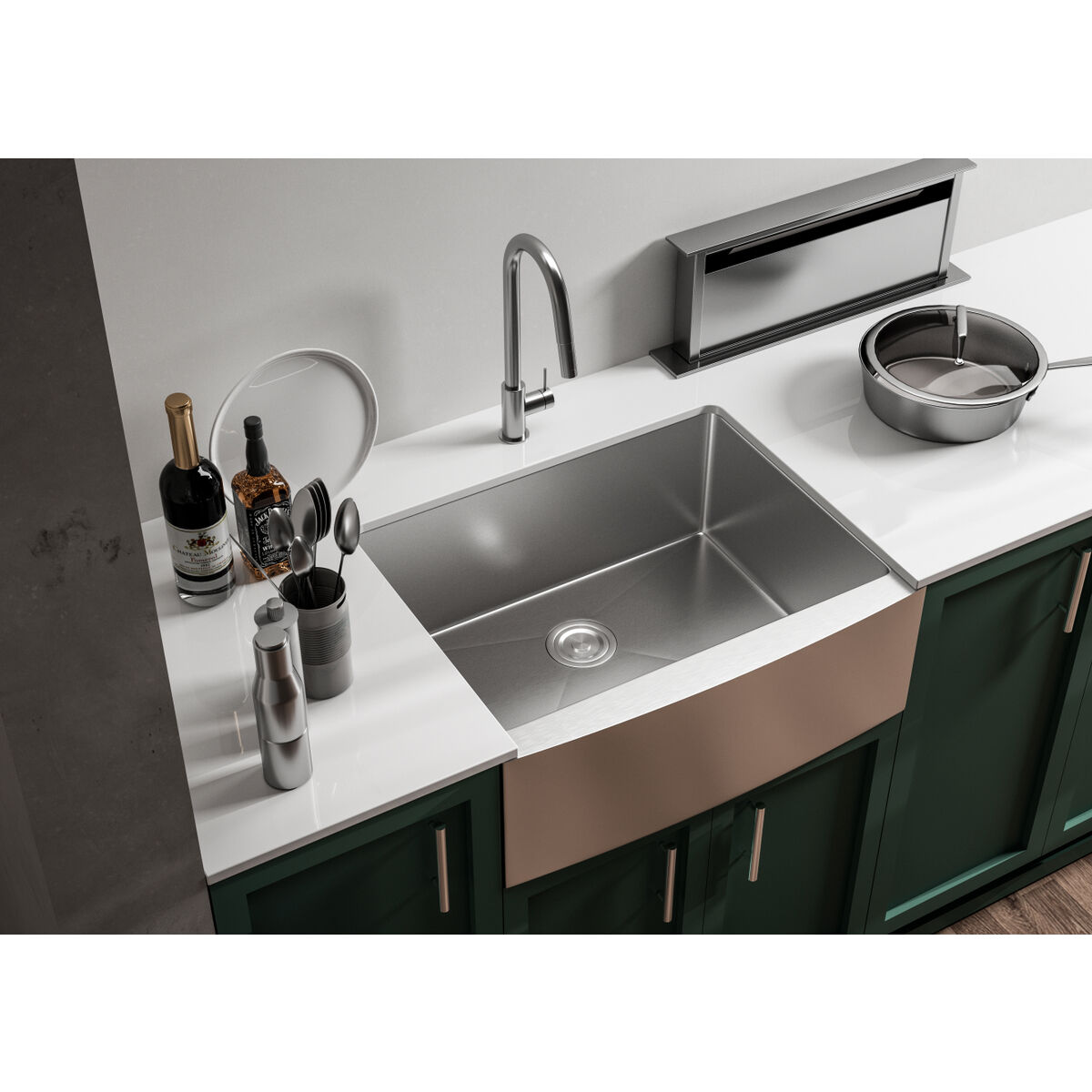 Montgomery Stainless Steel Kitchen Sink in L27 x W22 x H10 Single Bowl