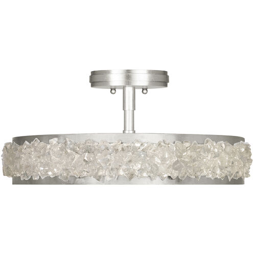 Arctic Halo 3 Light 23 inch Silver Semi-Flush Mount Ceiling Light