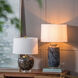 Ellis 28 inch 60 watt Blue/Cream Table Lamp Portable Light