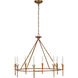 Chapman & Myers Aiden LED 36 inch Gilded Iron Ring Chandelier Ceiling Light, Large