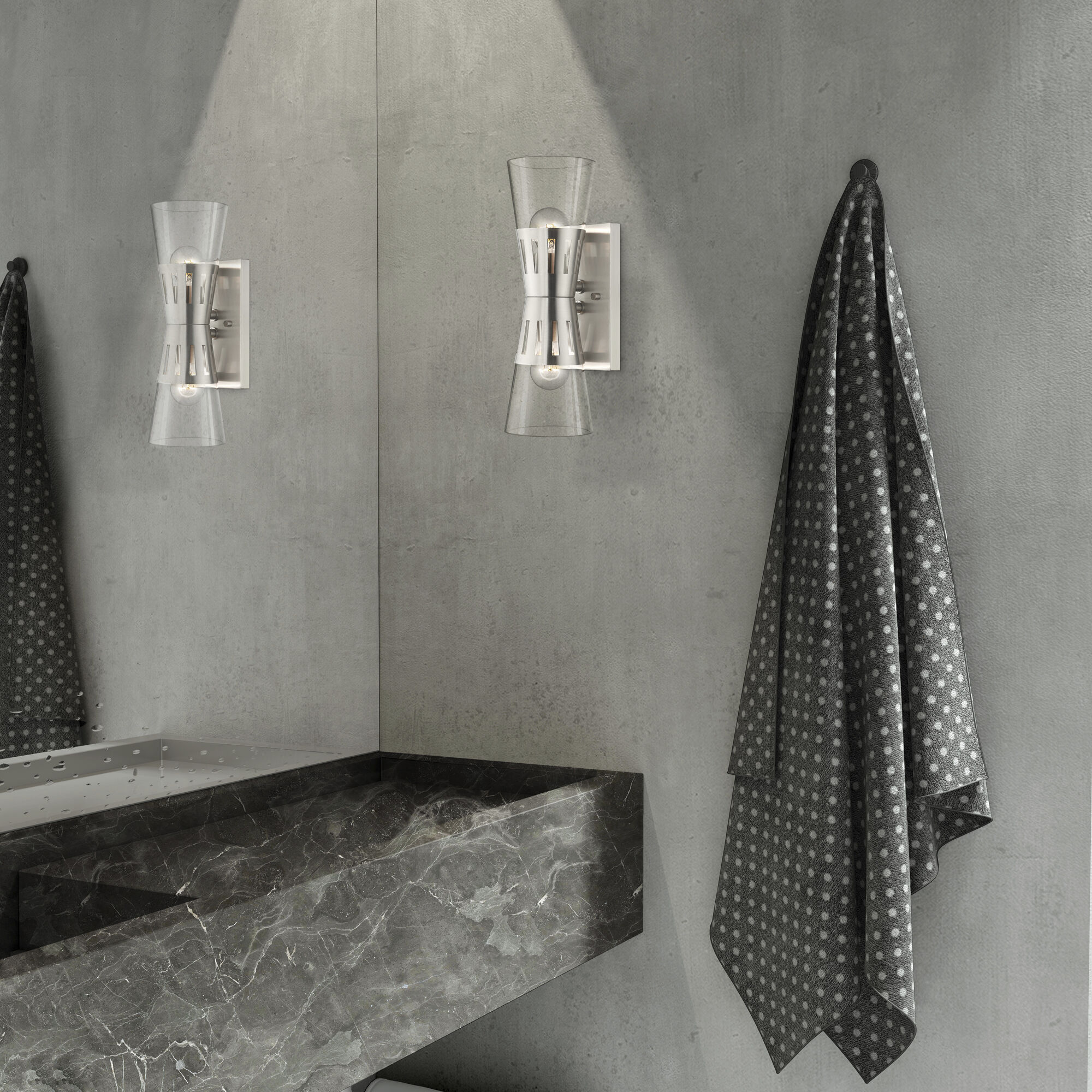 Bennington 2 Light 14.25 inch Brushed Nickel Sconce Wall Light