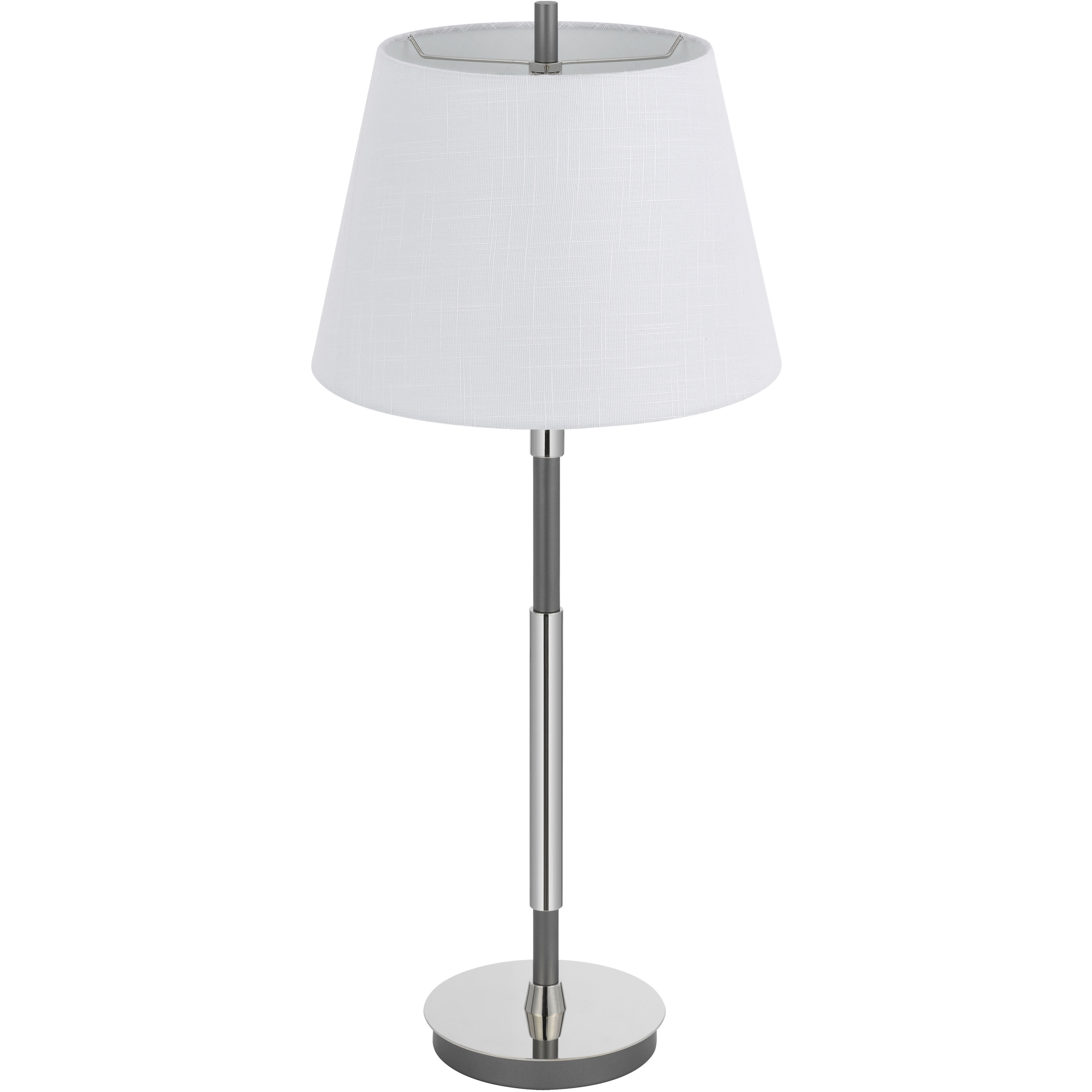 Ciudad 30 inch 100.00 watt Chrome and Silver Grey Table Lamp Portable Light in Chrome / Silver Grey