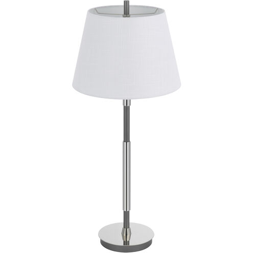 Ciudad 30 inch 100.00 watt Chrome and Silver Grey Table Lamp Portable Light in Chrome / Silver Grey
