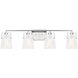 Drew & Jonathan Crofton 4 Light 33.38 inch Chrome Vanity Light Wall Light