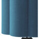 Dionne 33.46 inch 40 watt Piano Black and Turquoise Shade Table Lamp Portable Light