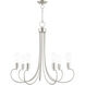 Bari 7 Light 30 inch Brushed Nickel Chandelier Ceiling Light