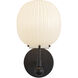 Alora Mood Cherise 1 Light 6.75 inch Matte Black Bath Vanity Light Wall Light