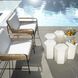 Porto 21 X 15 inch White Ceramic Side Table