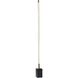 Felix 65 inch 30.00 watt Antique Brass and Black Marble Wall Washer Floor Lamp Portable Light 