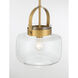 Wickglow 1 Light 11 inch Legacy Brass Pendant Ceiling Light