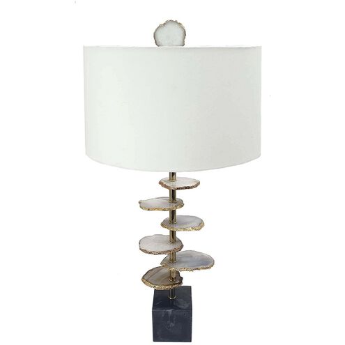 Agate 29.5 inch 40.00 watt Gray and Black with White Table Lamp Portable Light