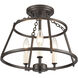 Joanie 3 Light 13 inch Old Bronze Semi Flush Mount Ceiling Light