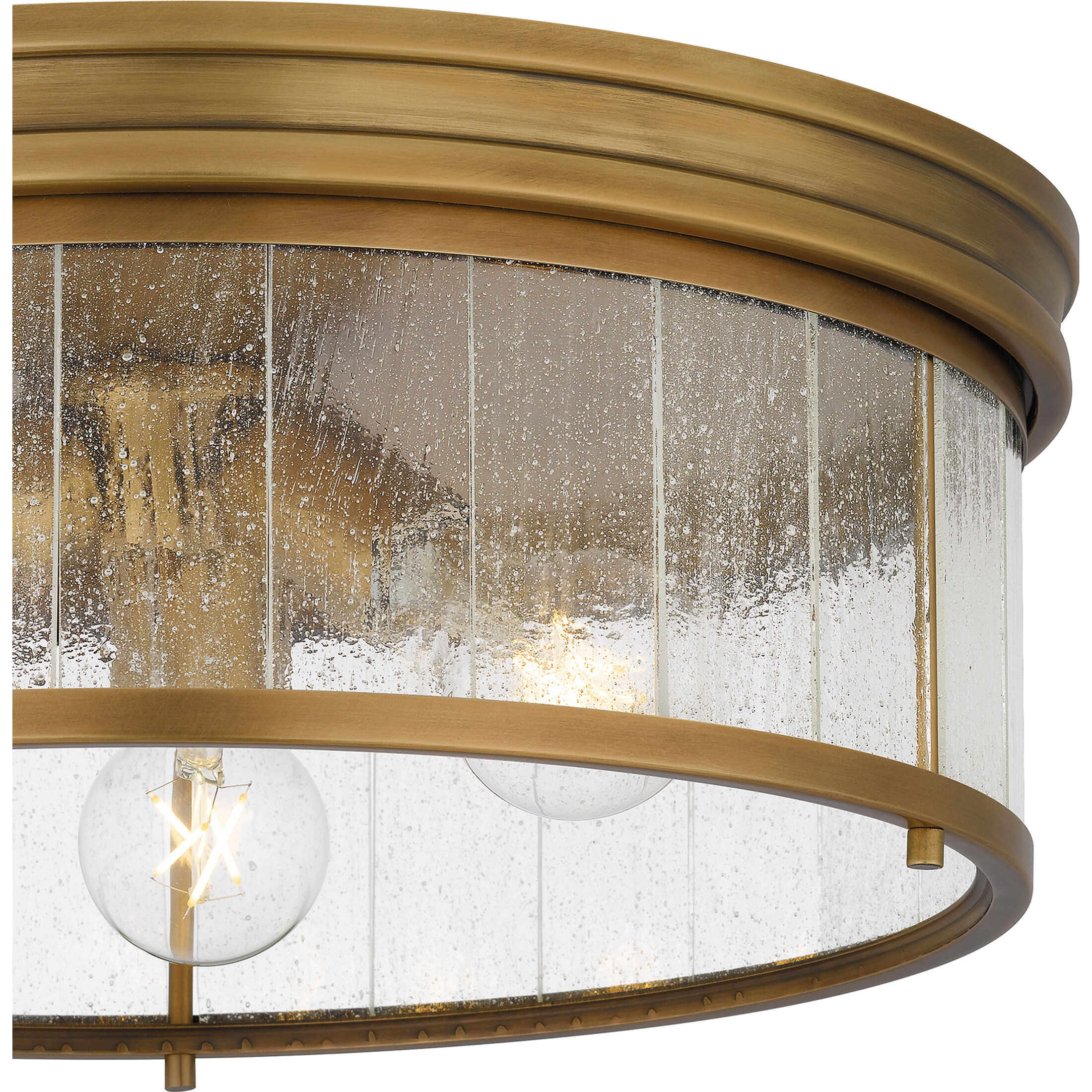 Theodora 3 Light 16 inch Weathered Brass Flush Mount Ceiling Light, Medium