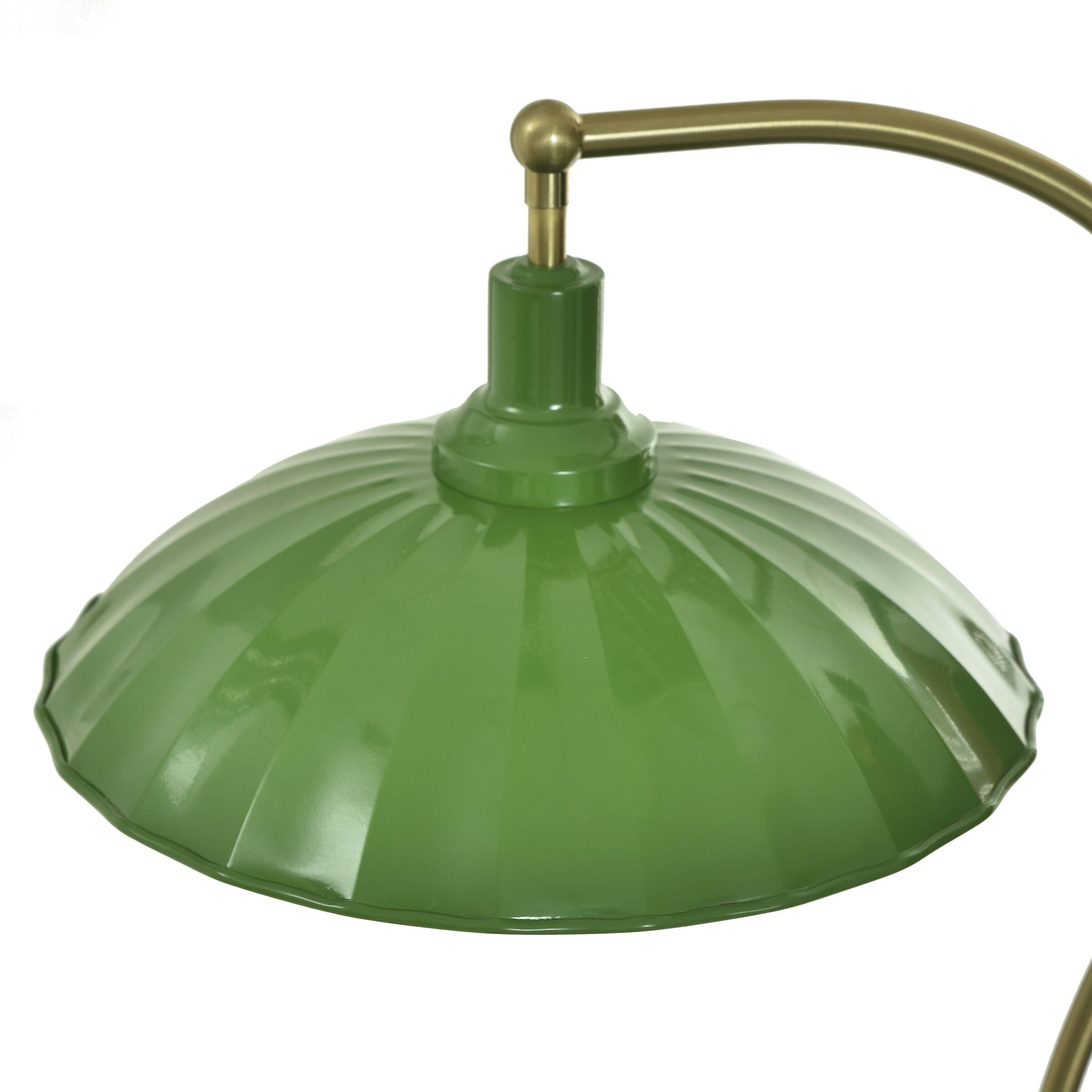 Penelope 61 inch 60 watt White Marble and Polished Brass Floor Lamp Portable Light