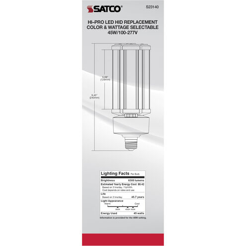 Hi-Pro LED LED 45.00 watt 3000K HID Replacements