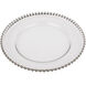 Glass 12.6 inch Clear/Silver Charger