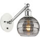 Ballston Rochester 1 Light 5.88 inch White Polished Chrome Sconce Wall Light