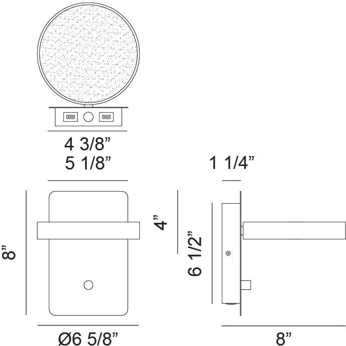 Azton Wall Sconce Wall Light in Black