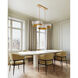 Grand Lotus 6 Light 50.5 inch Sugar White and Contemporary Gold Leaf Chandelier Ceiling Light