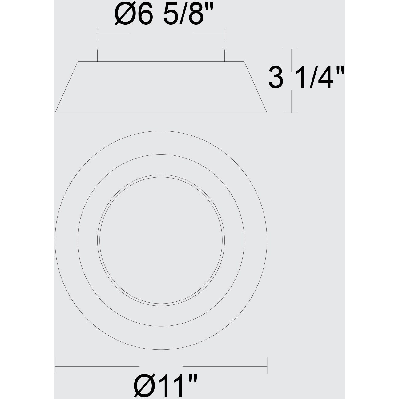 Pez LED 11 inch Painted Brass Outdoor Flush Mount
