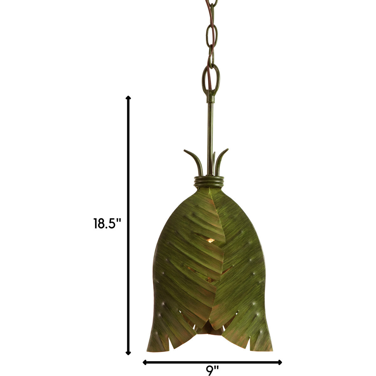 Banana Leaf 1 Light 9 inch Banana Leaf Mini Pendant Ceiling Light